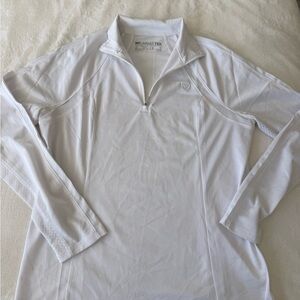 Ariat Womens Medium White Quarter Zip Performance Tek Heat Series E43